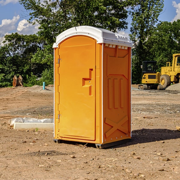 how often are the portable restrooms cleaned and serviced during a rental period in Troutville PA